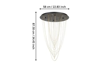 Takpendel Eglo Trepuco Svart med Kjetting i Messing - Belysning - Innendørsbelysning & Lamper - Vinduslampe