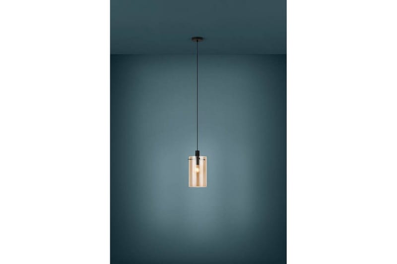 Takpendel Eglo Polverara Svart/Amber 1 lampe - 1 lampe - Belysning - Innendørsbelysning & Lamper - Vinduslampe