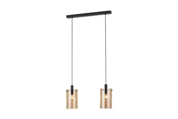 Takpendel Eglo Polverara Svart/Amber 2 Lamper - 2 Lamper - Belysning - Innendørsbelysning & Lamper - Vinduslampe