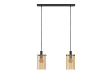 Takpendel Eglo Polverara Svart/Amber 2 Lamper - 2 Lamper - Belysning - Innendørsbelysning & Lamper - Vinduslampe