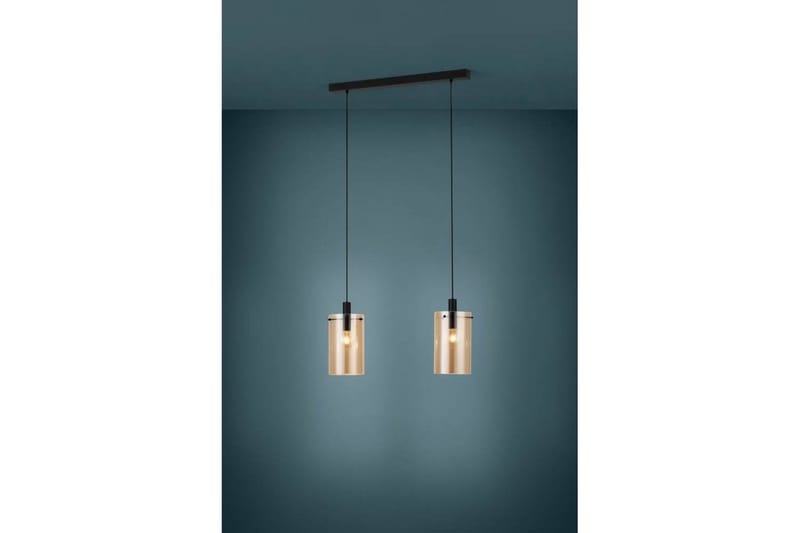Takpendel Eglo Polverara Svart/Amber 2 Lamper - 2 Lamper - Belysning - Innendørsbelysning & Lamper - Vinduslampe