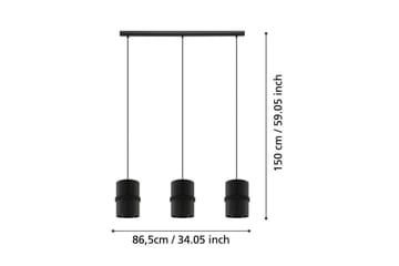 Takpendel Eglo Paraguaio Svart med 3 Lamper - Belysning - Innendørsbelysning & Lamper - Vinduslampe