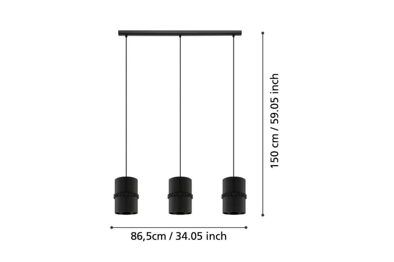 Takpendel Eglo Paraguaio Svart med 3 Lamper - Belysning - Innendørsbelysning & Lamper - Vinduslampe