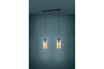 Takpendel Eglo Polverara Svart/Amber 2 Lamper - 2 Lamper - Belysning - Innendørsbelysning & Lamper - Vinduslampe