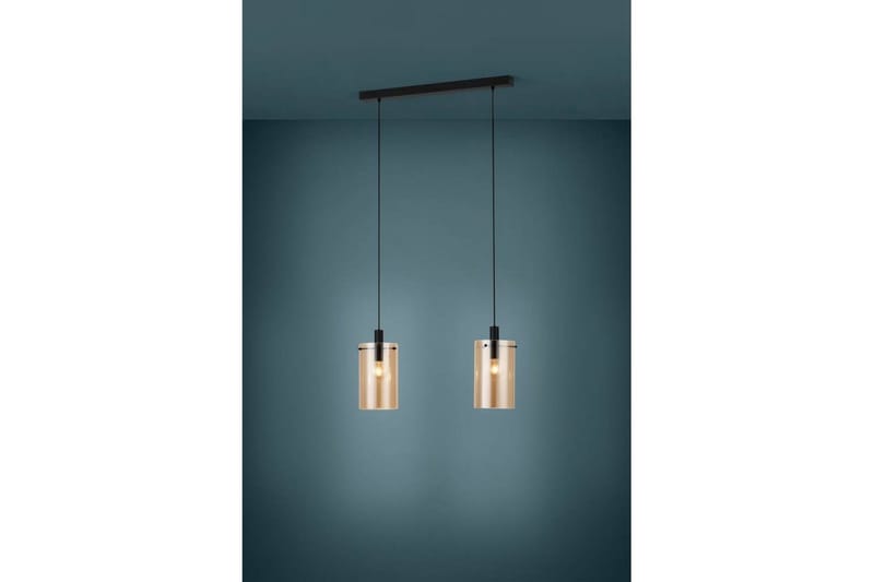 Takpendel Eglo Polverara Svart/Amber 2 Lamper - 2 Lamper - Belysning - Innendørsbelysning & Lamper - Vinduslampe