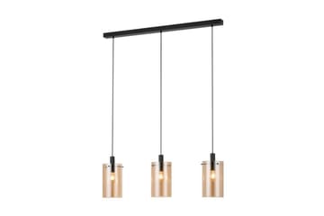 Takpendel Eglo Polverara Svart/Amber 3 lamper - 3 lamper - Belysning - Innendørsbelysning & Lamper - Vinduslampe