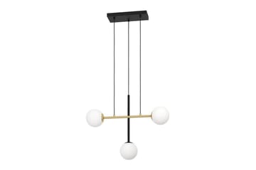 Takpendel Eglo Paz Opalhvit/Svart Messing med 3 Lamper - Belysning - Innendørsbelysning & Lamper - Vinduslampe
