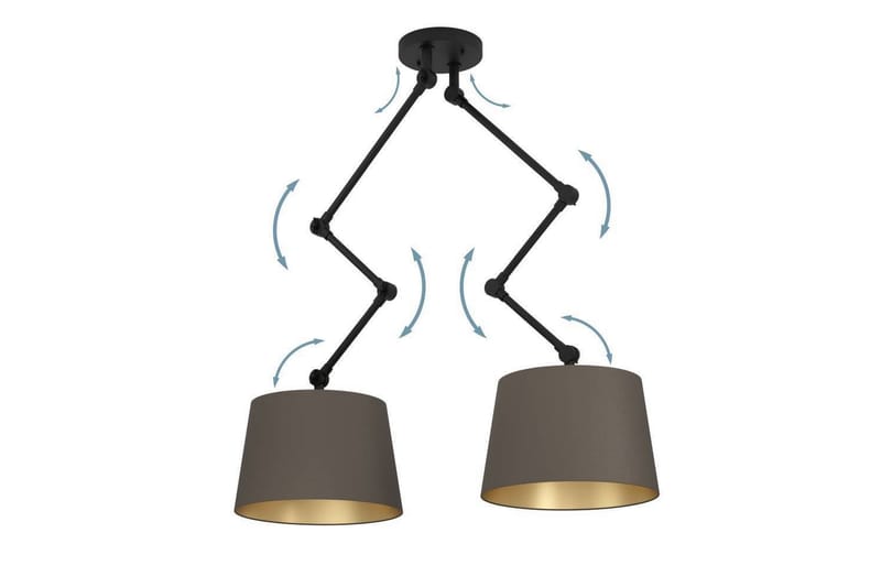 Takpendel Eglo Pistunio Cappuccino/Messing/Svart med 2 Lamper - Belysning - Innendørsbelysning & Lamper - Vinduslampe
