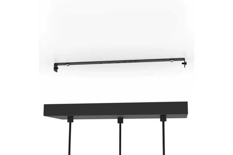 Takpendel Eglo Paz Opalhvit/Svart Messing med 3 Lamper - Belysning - Innendørsbelysning & Lamper - Vinduslampe