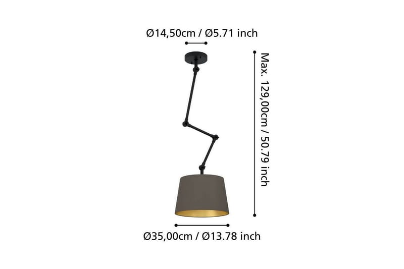 Takpendel Eglo Pistunio Cappuccino/Messing/Svart - Cappuccino/Messing/Svart - Belysning - Innendørsbelysning & Lamper - Vinduslampe
