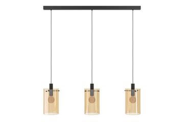 Takpendel Eglo Polverara Svart/Amber 3 lamper - 3 lamper - Belysning - Innendørsbelysning & Lamper - Vinduslampe