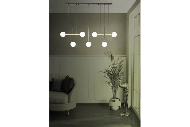 Takpendel Eglo Paz Opalhvit/Svart Messing med 7 Lamper - Belysning - Innendørsbelysning & Lamper - Vinduslampe