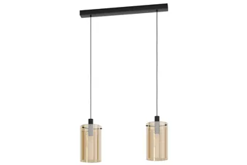 Takpendel Eglo Polverara Svart/Amber 2 Lamper - 2 Lamper - Belysning - Innendørsbelysning & Lamper - Vinduslampe