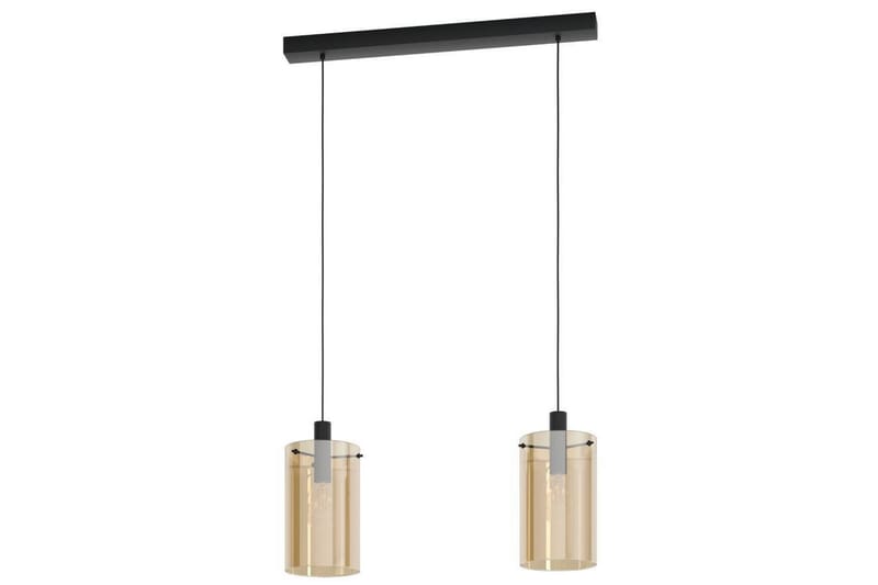 Takpendel Eglo Polverara Svart/Amber 2 Lamper - 2 Lamper - Belysning - Innendørsbelysning & Lamper - Vinduslampe