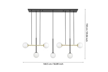 Takpendel Eglo Paz Opalhvit/Svart Messing med 7 Lamper - Belysning - Innendørsbelysning & Lamper - Vinduslampe
