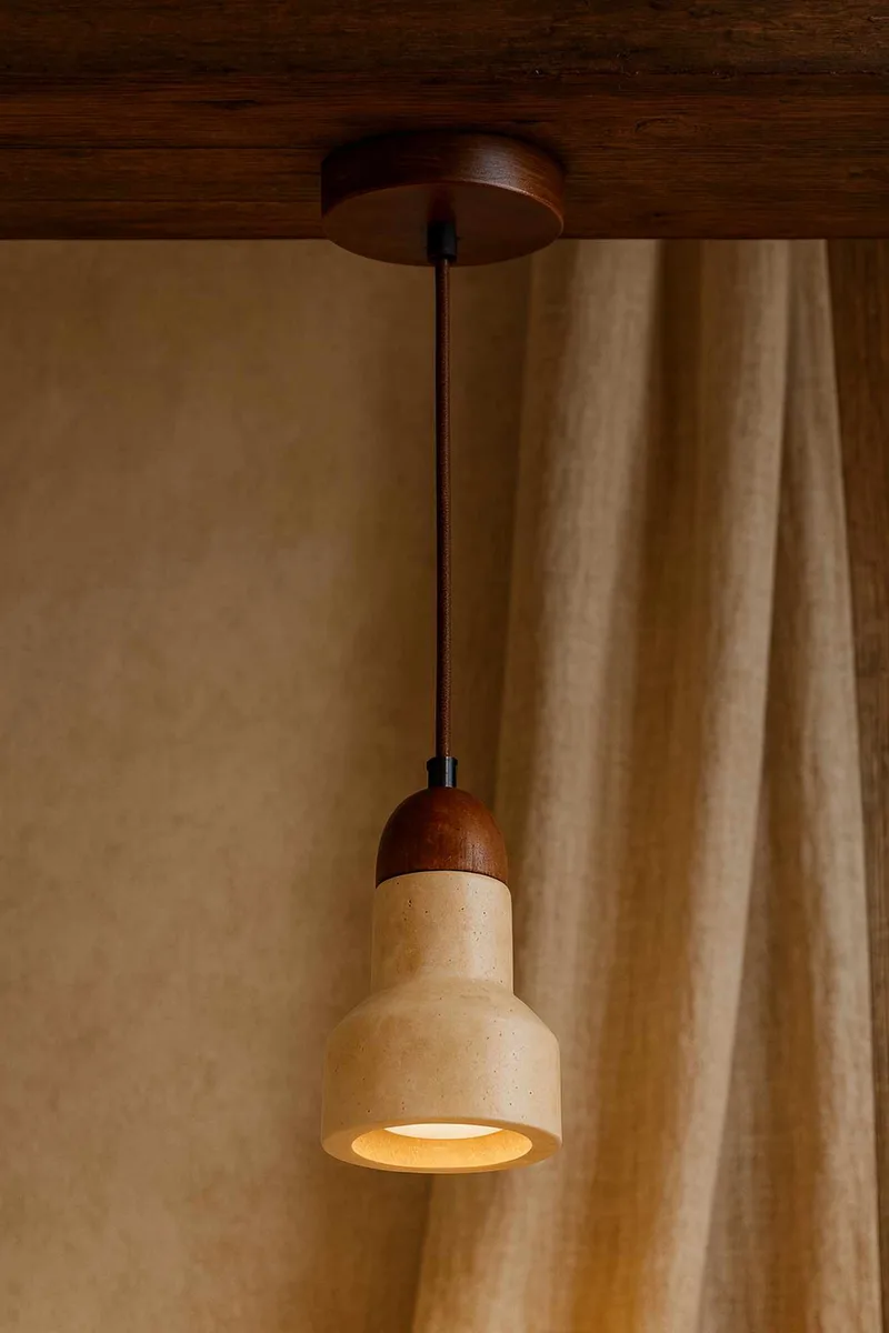 Talvenn pendellampe - Beige og Valnøtt - Belysning - Innendørsbelysning & Lamper - Vinduslampe