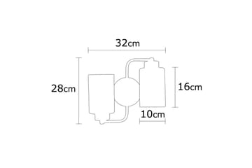Vegg lampe Jaska To Svart - Svart - Belysning - Innendørsbelysning & Lamper - Vinduslampe