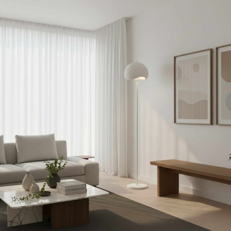 Vyrel gulvlampe 34 cm - Hvit - Belysning - Innendørsbelysning & Lamper - Gulvlampe