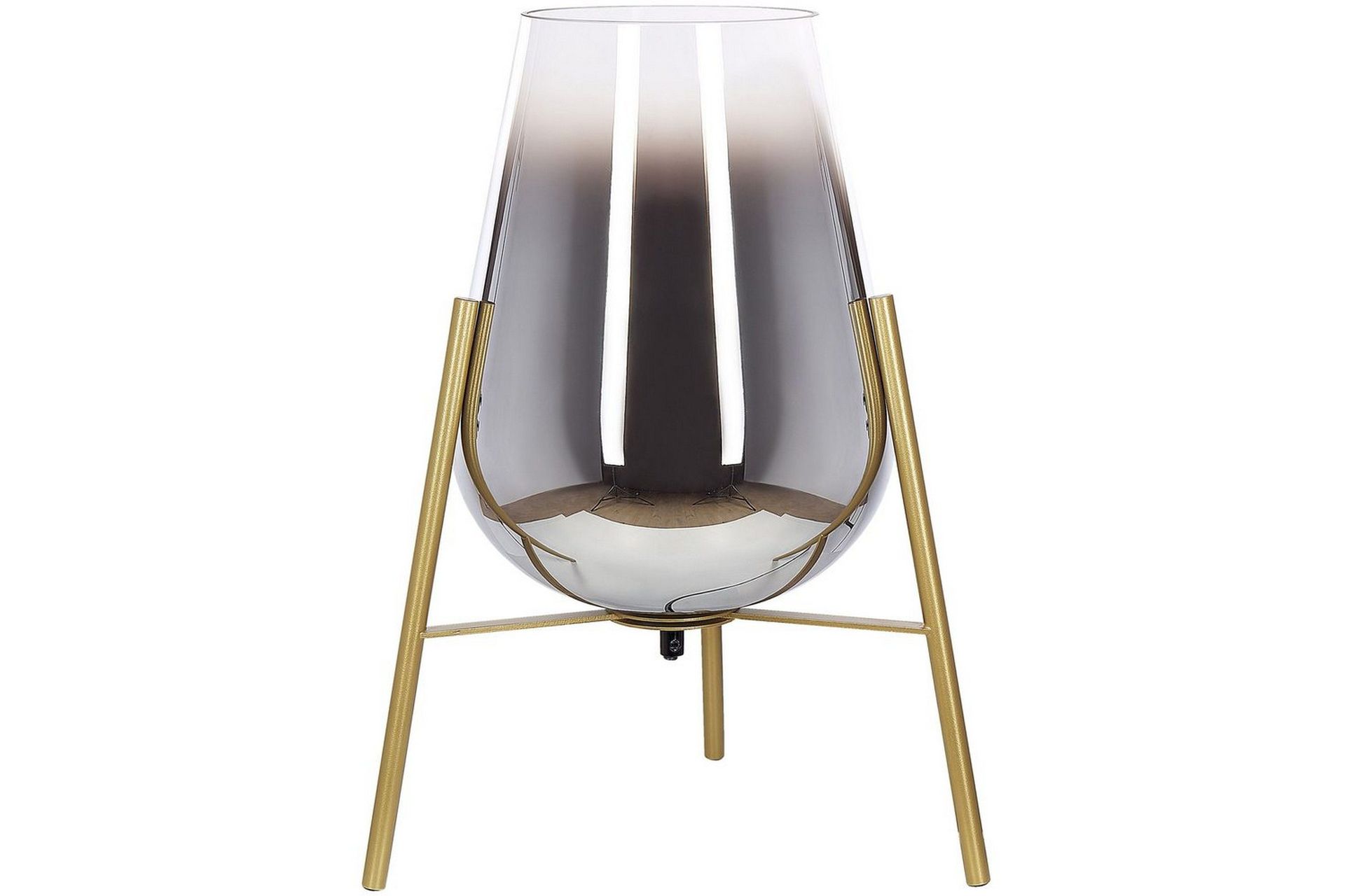 Bordlampe Gull Stål Glass 55 x 44 x 55 cm Stativfot Rund lampeskjerm Moderne design Glamour Nattlampe Belysning Dekorativ