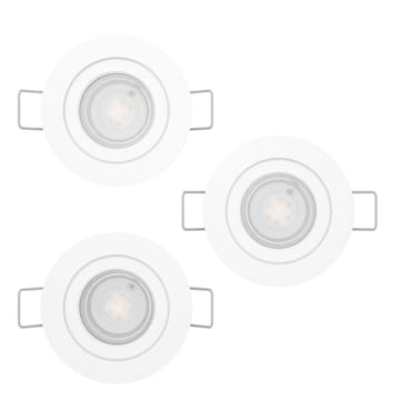 Innfelt lampe Barranco 30 mm 3000K Set om 3 - Hvit - Belysning - Downlights & spotlights
