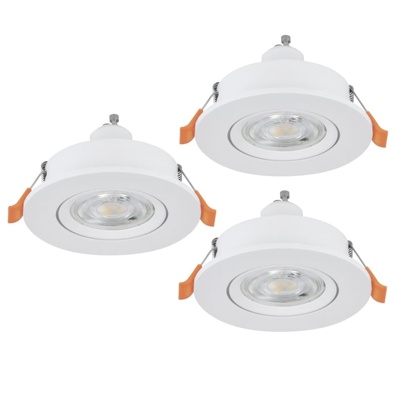 Innfelt lampe Barranco 30 mm 3000K Set om 3, Hvit