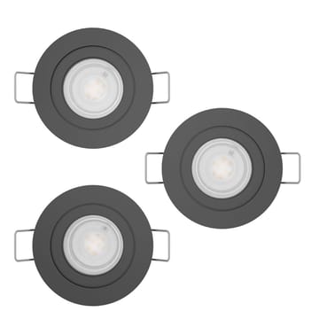 Innfelt lampe Barranco 30 mm 3000K Set om 3 - Sort - Belysning - Downlights & spotlights