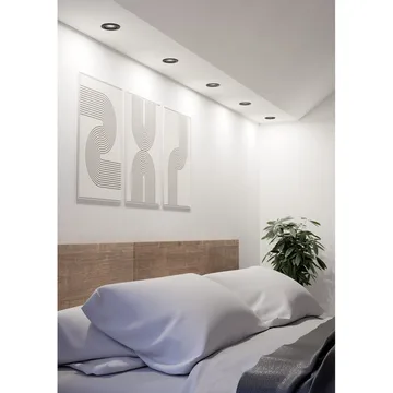 Innfelt lampe Barranco 90 mm 4000K Set om 3 - Sort - Belysning - Downlights & spotlights