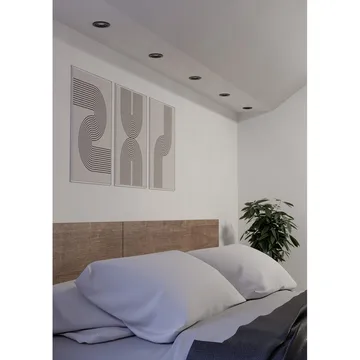 Innfelt lampe Barranco 90 mm 4000K Set om 3 - Sort - Belysning - Downlights & spotlights