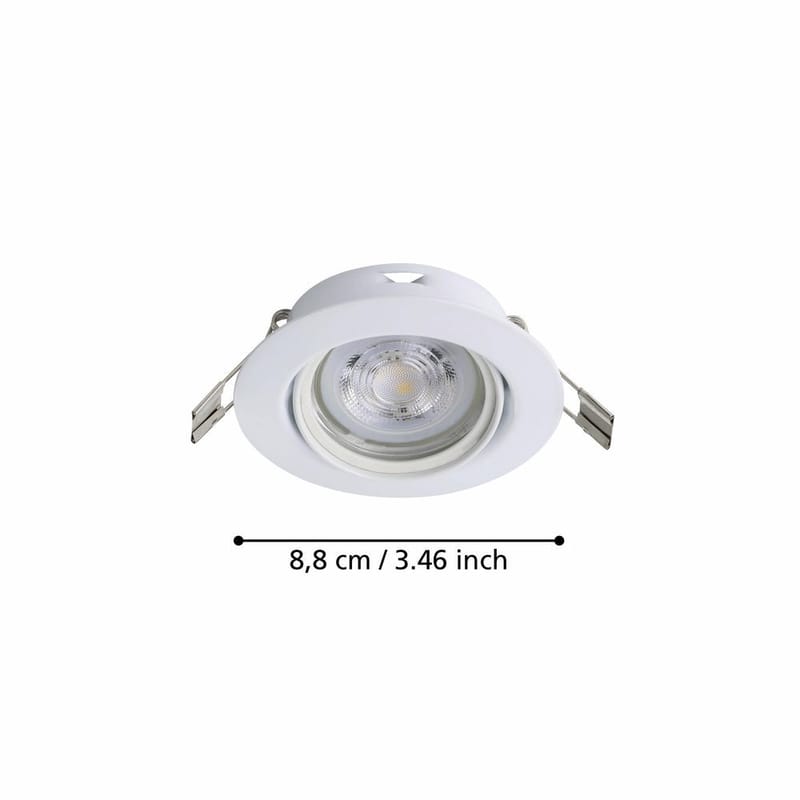 Innfelt lampe Favazzina 88 mm sett med 3 - Hvit - Belysning - Downlights & spotlights