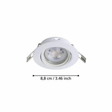 Innfelt lampe Favazzina 88 mm sett med 3 - Hvit - Belysning - Downlights & spotlights