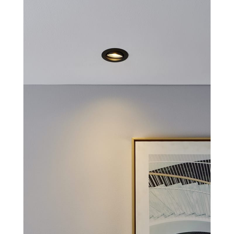 Innfelt lampe Favazzina 88 mm sett med 3 - Sort - Belysning - Downlights & spotlights