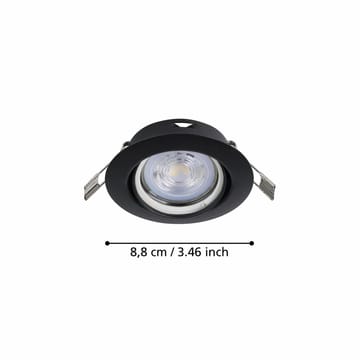 Innfelt lampe Favazzina 88 mm sett med 3 - Sort - Belysning - Downlights & spotlights