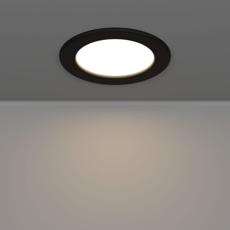 Innfelt lampe Fueva - Sort, 117 mm - Belysning - Downlights & spotlights
