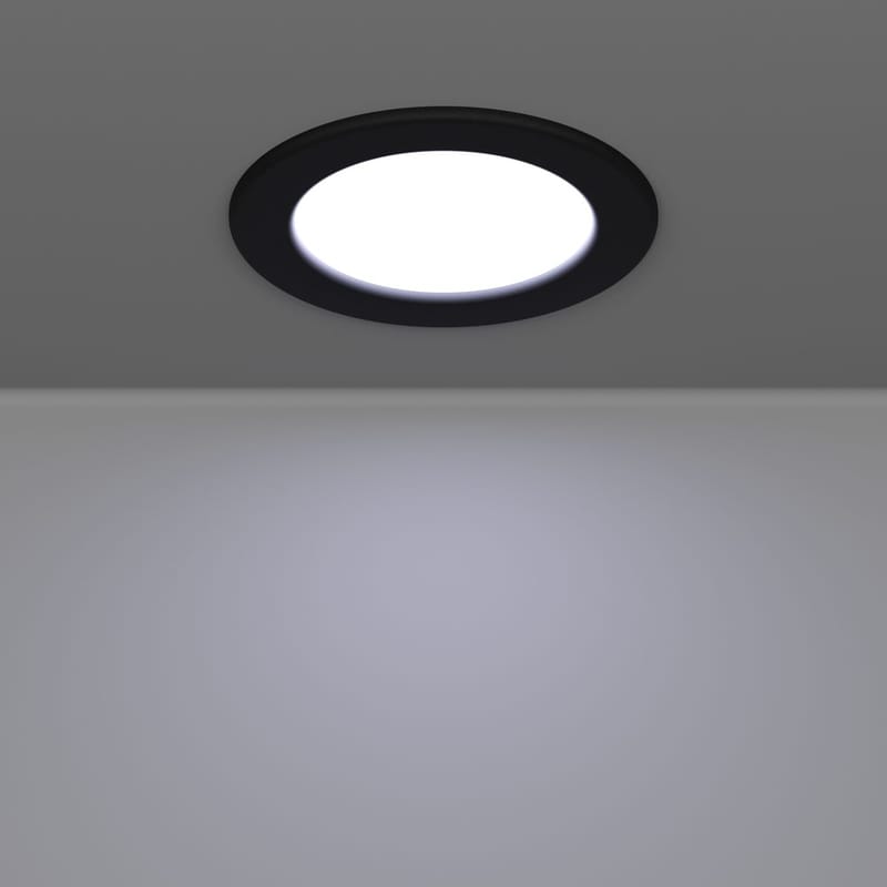 Innfelt lampe Fueva - Sort, 117 mm - Belysning - Downlights & spotlights