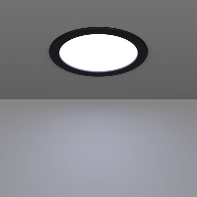 Innfelt lampe Fueva - Sort, 166 mm - Belysning - Downlights & spotlights