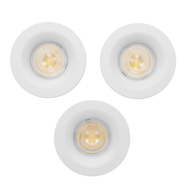 Innfelt lampe Salabate 88 mm Sett med 3 - Hvit - Belysning - Downlights & spotlights