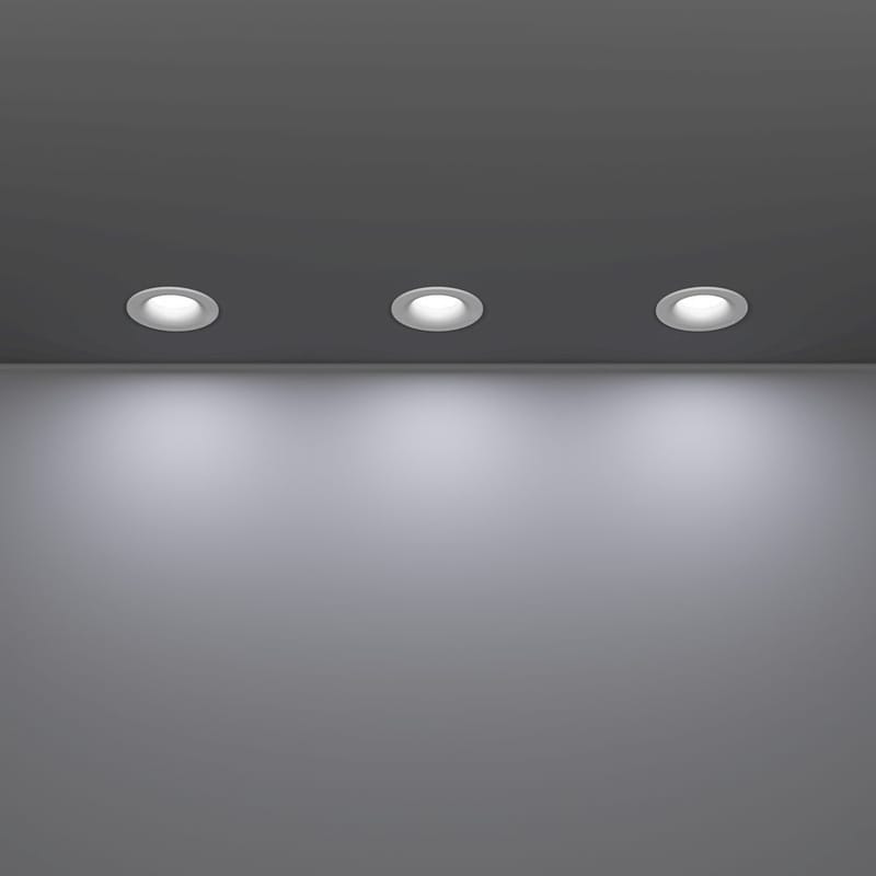 Innfelt lampe Salabate 88 mm Sett med 3 - Hvit - Belysning - Downlights & spotlights