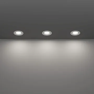 Innfelt lampe Salabate 88 mm Sett med 3 - Hvit - Belysning - Downlights & spotlights