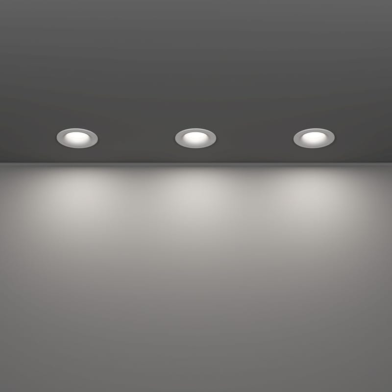 Innfelt lampe Salabate 88 mm Sett med 3 - Hvit - Belysning - Downlights & spotlights