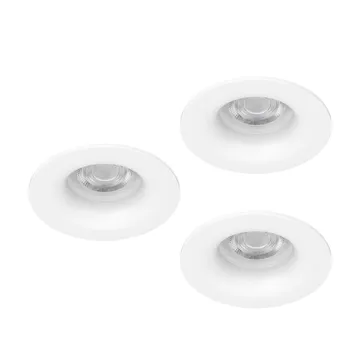 Innfelt lampe Salabate 88 mm Sett med 3 - Hvit - Belysning - Downlights & spotlights