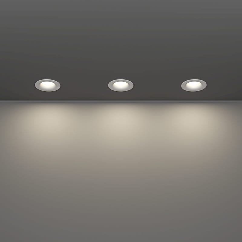 Innfelt lampe Salabate 88 mm Sett med 3 - Hvit - Belysning - Downlights & spotlights