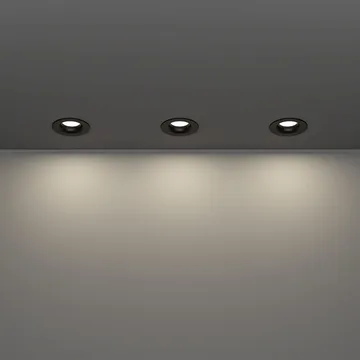 Innfelt lampe Salabate 88 mm Sett med 3 - Sort - Belysning - Downlights & spotlights