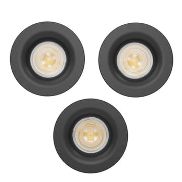 Innfelt lampe Salabate 88 mm Sett med 3 - Sort - Belysning - Downlights & spotlights
