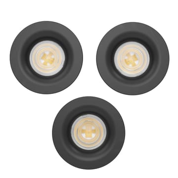 Innfelt lampe Salabate 88 mm Sett med 3 - Sort - Belysning - Downlights & spotlights