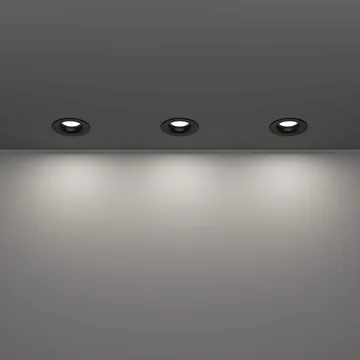 Innfelt lampe Salabate 88 mm Sett med 3 - Sort - Belysning - Downlights & spotlights