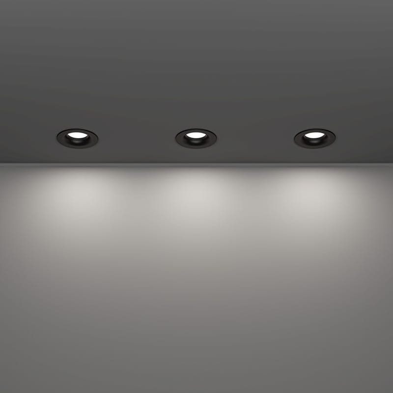 Innfelt lampe Salabate 88 mm Sett med 3 - Sort - Belysning - Downlights & spotlights