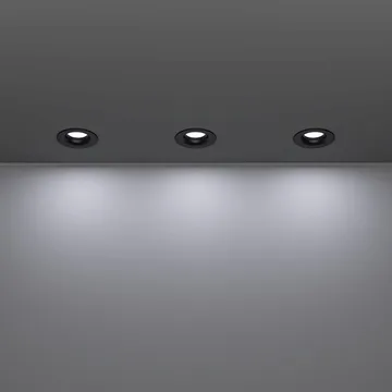 Innfelt lampe Salabate 88 mm Sett med 3 - Sort - Belysning - Downlights & spotlights