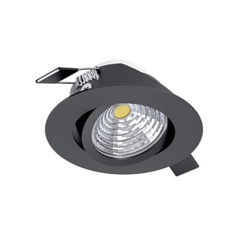 Innfelt lampe Saliceto Ø88 mm 2700K - Sort - Belysning - Downlights & spotlights