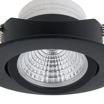 Innfelt lampe Saliceto Ø88 mm 2700K - Sort - Belysning - Downlights & spotlights
