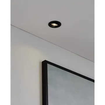 Innfelt lampe Saliceto Ø88 mm 2700K - Sort - Belysning - Downlights & spotlights